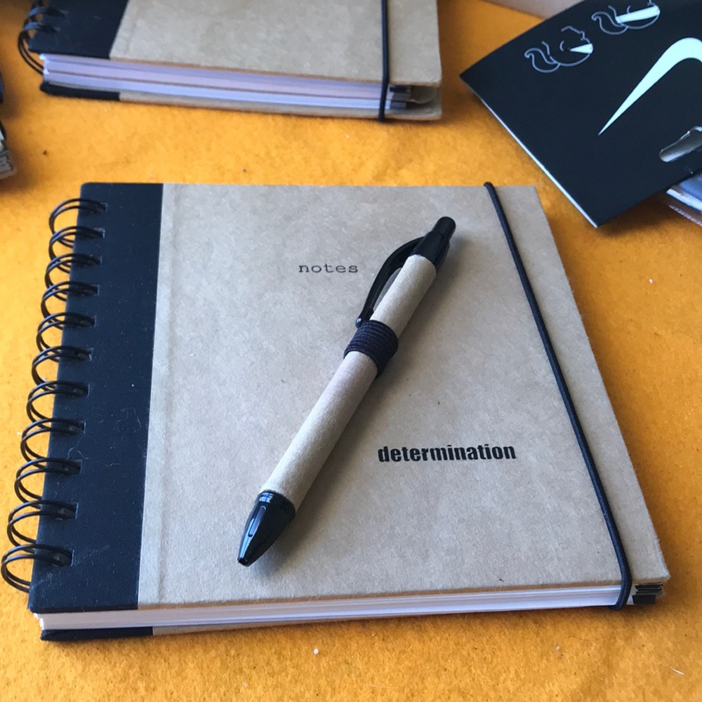 Personalized Engraved Pen Recycled Paper Notebook